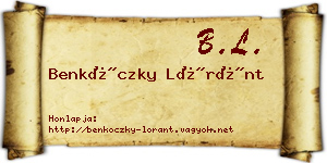 Benkóczky Lóránt névjegykártya